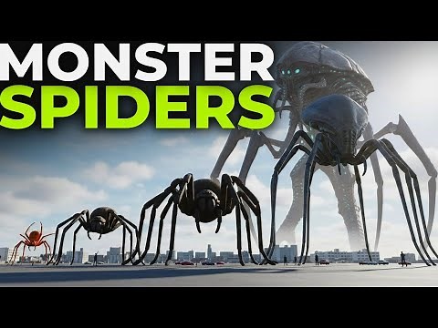 Monster Spider Size Comparison 3D (2026)🕷️ | SpiderThing vs Alien Spider vs Titanus Scylla