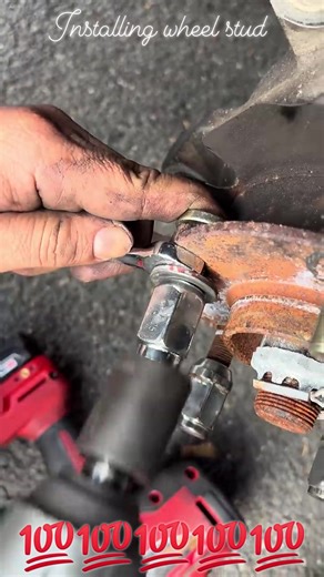 Installing wheel stud without having a wheel stud installer | Rajj Rajj