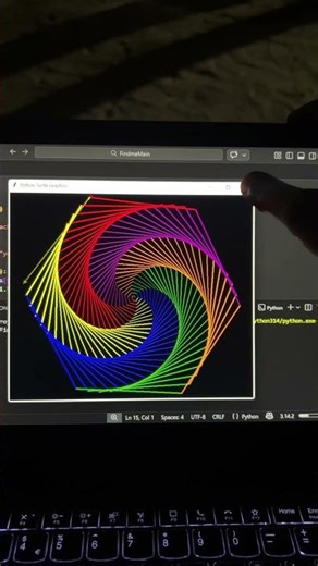 This is a beautiful spiral .. drawn using Python