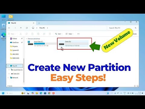 ✅ How to Create a New Disk Partition in Windows 11 | Easy Step-by-Step Guide