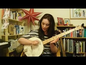 Banjo lesson #2 - First chord and tune. (Beginners tutorial - frailing / clawhammer banjo)