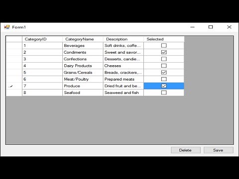 C# Tutorial - Delete multiple Rows from DataGridView based on CheckBox selection | FoxLearn