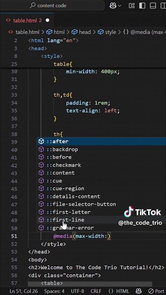 HTML & CSS Table Creation: Complete YouTube Tutorial