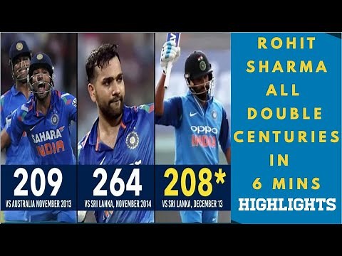 Rohit Sharma ALL Double Centuries HIGHLIGHTS | in 6 mins