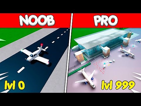 NOOB vs PRO BUILDING AIRPORT BATTLE ROBLOX TYCOON