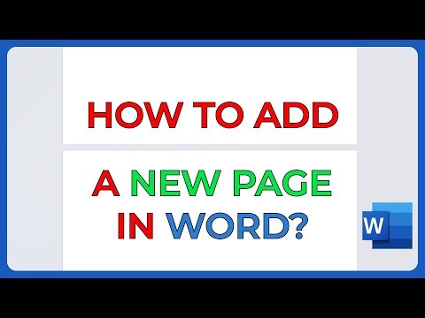 Word Tutorial: How to Add a New Page on Windows