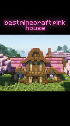 Minecraft: Pink House 🏘️ Tutorial | Easy to Build for Survival