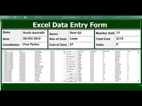 How To Create Excel VBA Data Entry Form With a UserForm