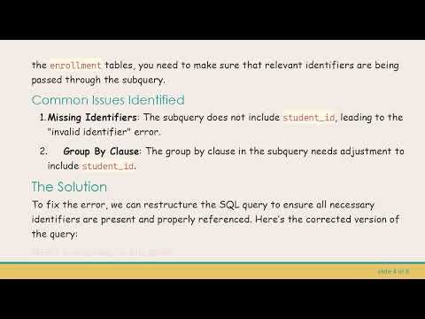 How to Fix the Identifier Identifier Error in SQL Queries