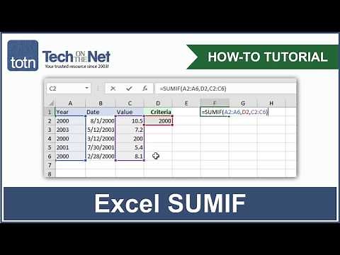 How to use the SUMIF function in Excel