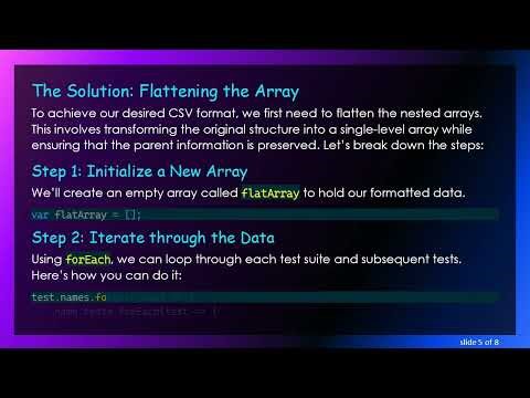 Convert an Array to CSV Format Using Pure Javascript