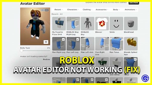 Roblox Avatar Editor Not Working Fix (Avatar Page Temporarily Unavailable)