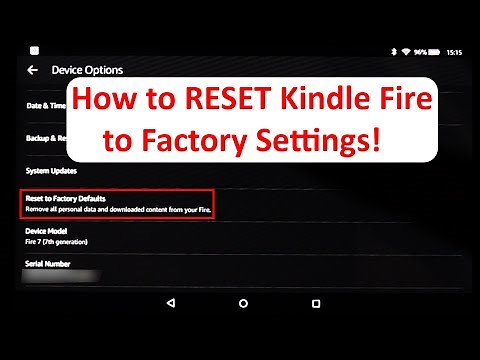 How to RESET Amazon Fire Tablet