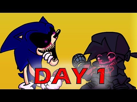 FRIDAY NIGHT FUNKIN' mod EVIL Boyfriend vs Sonic.exe DAY 1