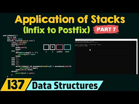 Application of Stacks (Infix to Postfix) - Part 7