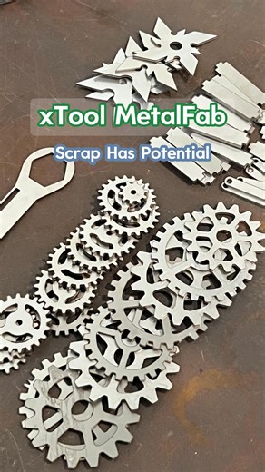 ♻️ Don’t toss your metal scraps — they’ve got potential. Cut and transform leftovers into something epic with the xTool MetalFab. ⚙️✨ 🔥 Join now and take your metalworking to the next level! | xTool