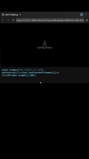 ASCII animation using JavaScript #codingshorts