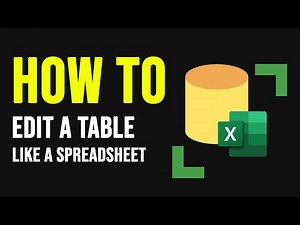 How to Inline Edit a Table in SQL Management Studio