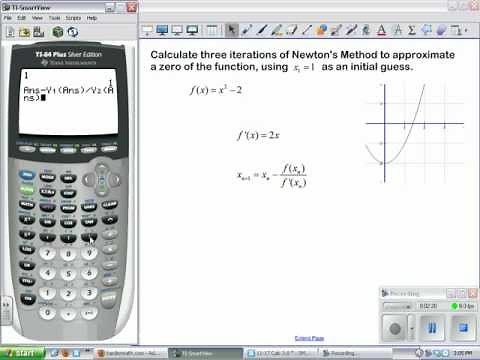 HarderMath.com - Newton's Method on a TI calculator