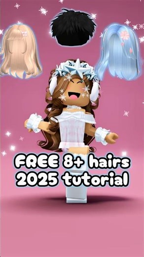 8+ FREE HAIRS on Roblox easy tutorial! 🌸💙 #freehair #roblox