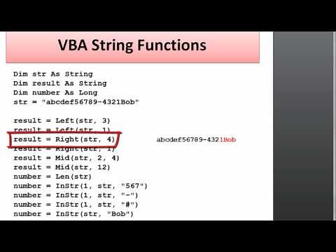 VBA String Functions