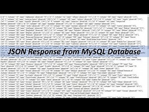 How to Get JSON Response from MySQL Database using PHP