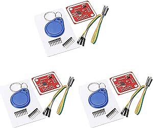 3 Packs PN532 NFC NXP RFID Module V3 Kit,Near Field Communication Reader Module Kit with I2C SPI HSU,S50 White Card,Key Card, Suitable for Arduino,Raspberry Pi,DIY, Smartphones,and Android Phones.