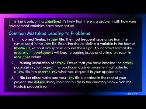How to Access .env Variables in Express.js Without Errors