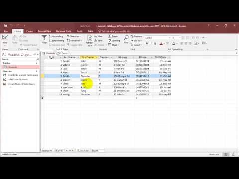 SQL with Microsoft Access 2016 Lesson 4 - Select query