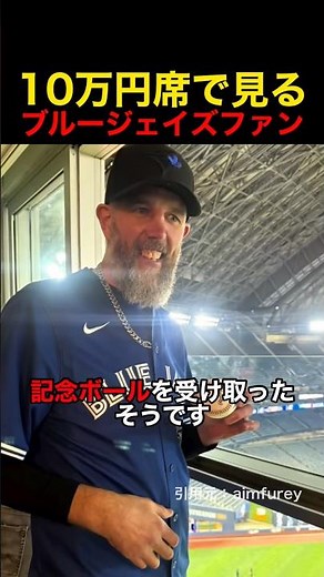 10万円席で優勝を見るブルージェイズファン