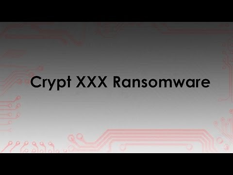 Decrypt .Crypt Files for Free and Remove CryptXXX Ransomware