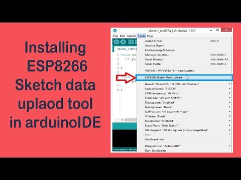 Installing ESP8266 sketch data upload tool in Arduino IDE