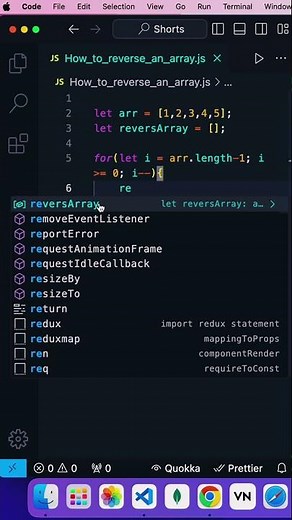 how to reverse an array | Javascript Program To Reverse An Array | WebX Learner