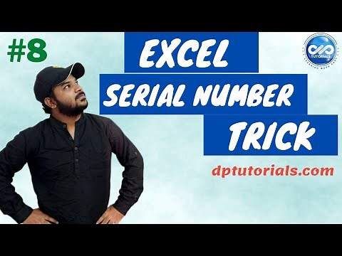Excel Tricks : How To Quickly Generate Serial Numbers In Excel || Serial Numbers || dptutorials