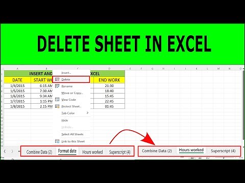 How to Delete Sheet in Excel | Delete a Worksheet in Microsoft Excel