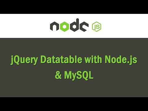 jQuery Datatables with Node.js Express & MySQL