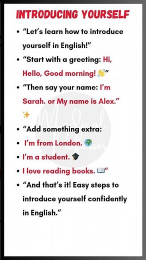 "Introducing Yourself in English | Easy Self Introduction Examples"