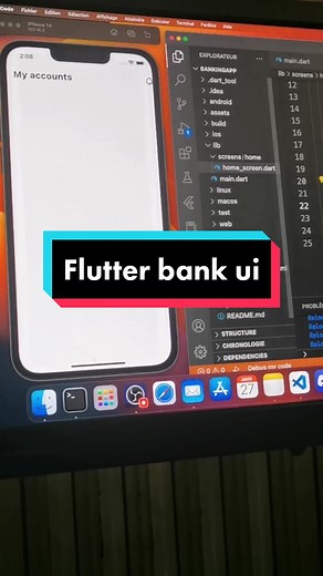 Speed coding flutter bank app ui