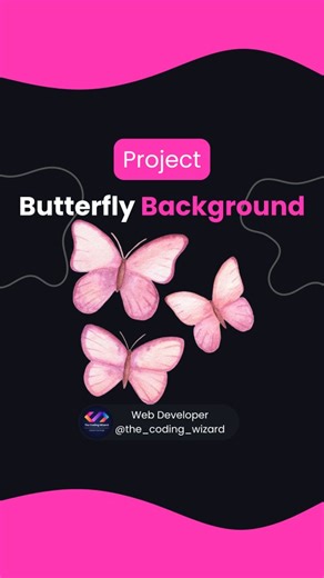 The Coding Wizard | Web Development & AI | 1M🎯 on Instagram: "Butterfly Background 🦋 Source Code -> Link in bio🔥💥 Follow @the_coding_wizard Follow @the_coding_wizard Follow @the_coding_wizard Tag your friends that need to see this! 🙏 • • Turn on post notification so you don't miss any single post 📲 • • __________ Like our content ? Hit that follow button! ⬇️ 👉 @the_coding_wizard 👉 @the_coding_wizard __________ #Programmer #programming #developer #computerscience #softwaredeveloper #progr