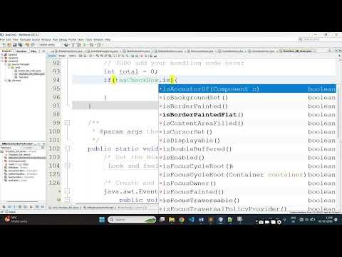 Swing Checkbox Bill Demo
