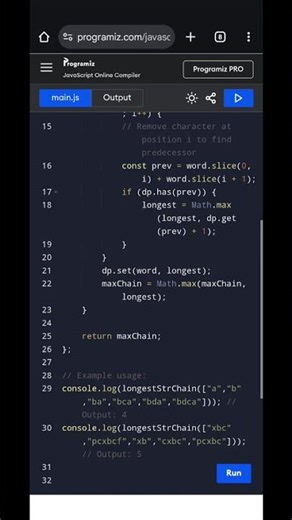 Longest String Chain | JavaScript Solution | LeetCode Problem Tutorial
