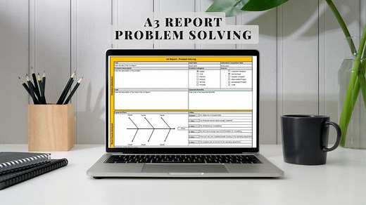 A3 Report | Template | Problem Solving | Root Cause Analysis | Ishikawa Diagram | Excel - Etsy