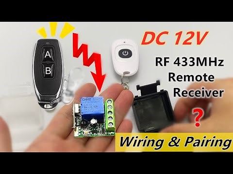 How to use remote control switch, DC12V, wireless relay switch 1Ch rf 433Mhz, KR1201 by QIACHIP