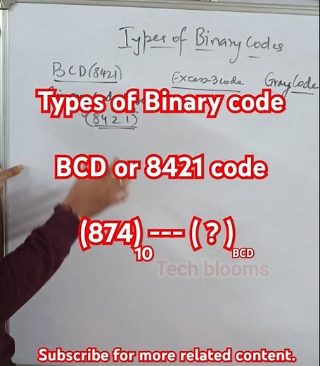 Types of binary codes: BCD code| decimal to bcd conversion #binarycode #bcdcode #binarynumbersystem
