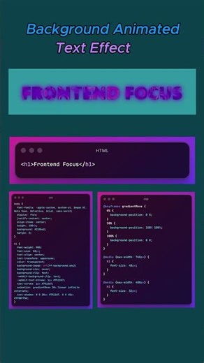 HTML & CSS Animated Text Effect #shorts