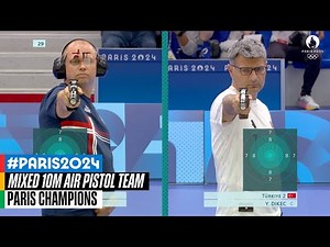 Mixed 10m air pistol team bronze & gold matches 🔫✨| Paris Champions