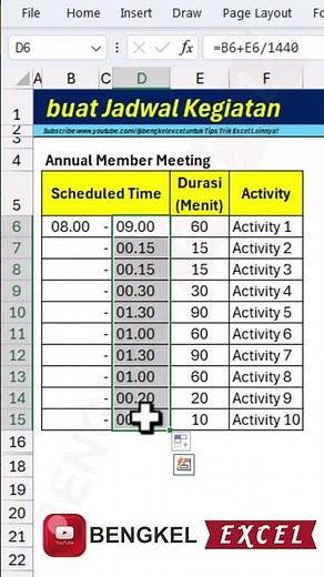 tips buat rundown otomatis di excel #shortvideo #shorts #shortsfeed