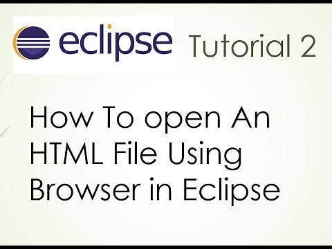 how to open html file using a browser in eclipse
