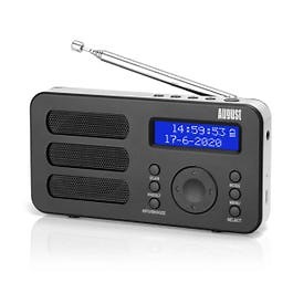 Portable Digital Radio Dab+ Rechargeable With 40 Presets, Dual Alarm Clock Mb225 [black]