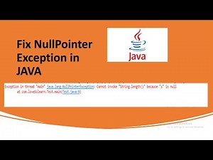 How to fix NullPointerException in java #exception #java